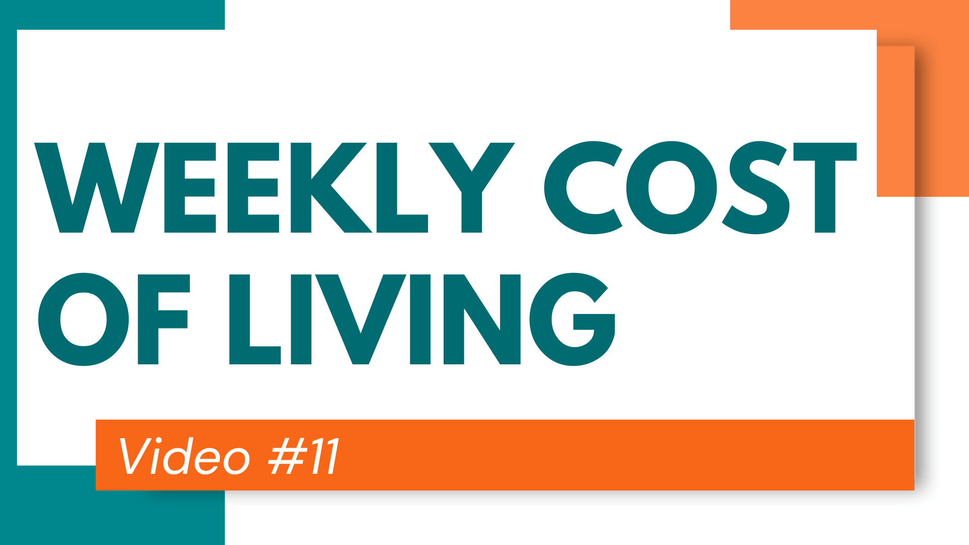 11. Weekly Cost of Living